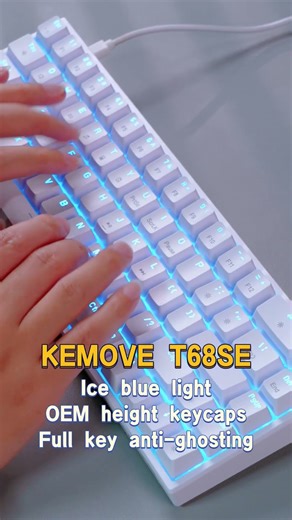 🧊 Gulugulu Glacier Blue ~ ⌨️#kemove #keyboard #keycaps