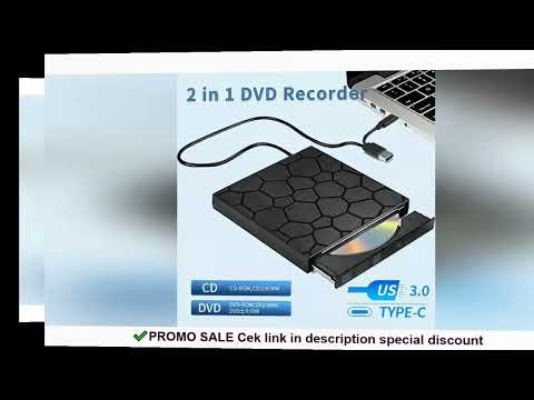2in1 USB 3.0 Type C External Optical Drives DVD RW CD Writer Reader CD Player For PC Laptop Desktop