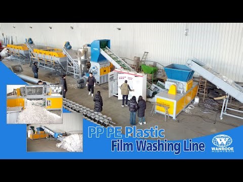 Automatic PP/PE Agricultural Soft Plastic Film Washing Line with Plastic Recycling Crusher&Desander