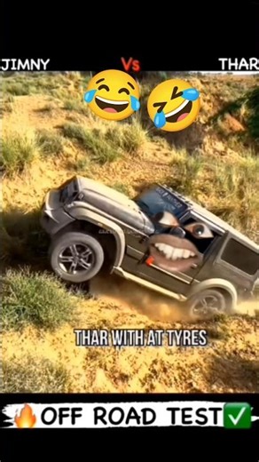 कौन जीतेगा Maruti Suzuki Jimny vs Mahindra Thar OFFROAD TESTN funny 😂🤣😆 #shorts #shortvideo