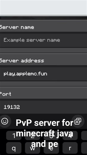 best pvp server for mcpe and java #shorts #minecraft #pvp