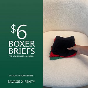 Stock up on everyday basics and claim $6 boxer briefs when you become a New Rewards Member. | Savage X Fenty