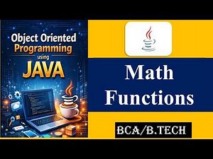 Math function in Java | 9 functions of Math| round() | abs() | max()| min()| | BCA| BTech | MCA|