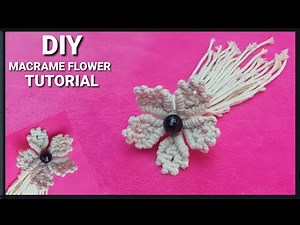 DIY Macrame Flower Tutorial (For Beginners) step by step | Flor de macramé paso a paso | DIY Bunga