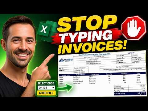 Stop Typing Invoices! Build an Automated Excel Invoice System