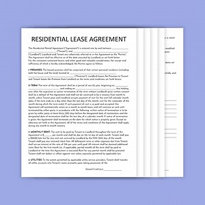 Editable Residential Lease Agreement Template. Printable Rental Agreement. Landlord Form, Residential Lease Contract. Rental Lease Agreement - Etsy