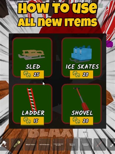 How to use all New Items in 99 nights in the forest Christmas Update 🔥 #roblox #blaxieroblox