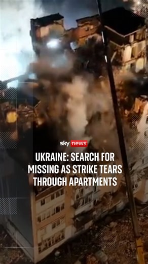 22K views · 263 reactions | Yesterday's Russian attack on the western Ukrainian city of Ternopil has claimed at least 26 victims. The whereabouts of 22 people are still unknown, as rescuers continue to dig through the rubble. #ukraine #russia #ternopil | Sky News | Facebook