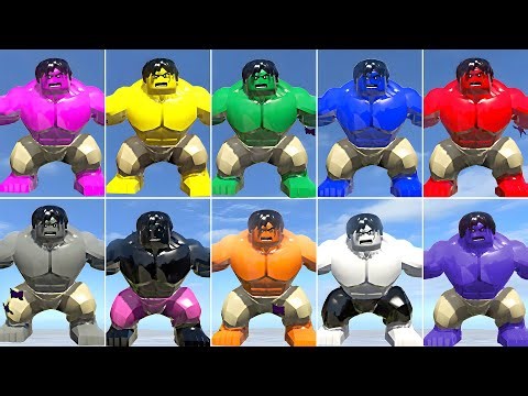 All Avengers Characters Perform HULK Transformation in LEGO Marvel Superheroes