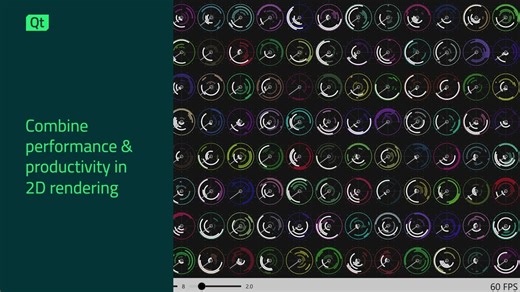 Qt Canvas Painter enables hardware-accelerated 2D rendering that balances high performance with strong developer productivity. This one-minute Qt example showcases an imperative 2D painting API inspired by HTML Canvas and optimized for GPU acceleration in mobile and embedded user interfaces. Explore capabilities such as gradients, shadows, custom shaders, and painter paths, designed for modern, responsive UI development. Read the blog to learn more and try it yourself: https://eu1.hubs.ly/H0rwck