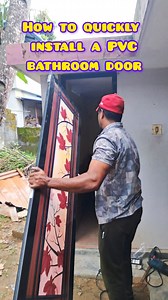 How to quickly install a PVC bathroom door #trendingreels #kitchendesign #aluminumfabrication #aluminum #shorts @highlight | Shiju Ikbal