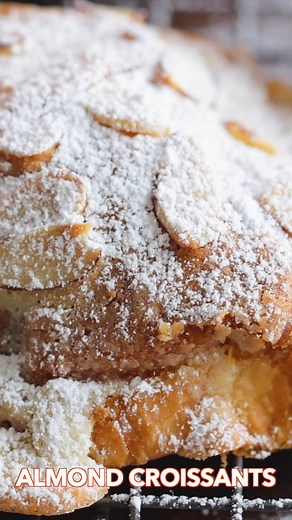 These Easy Almond Croissants are the best way to use up leftover croissants! RECIPE: https://natashaskitchen.com/easy-almond-croissants-video/ | NatashasKitchen.com