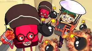 我背上炸弹去炸辣椒，结果辣椒被炸成火箭飞上天了 爆炸蔬菜