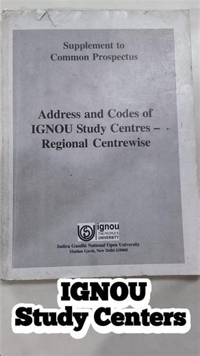 IGNOU Study /Regional Centers