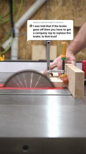 It’s really super easy to change the brake on a sawstop! Table saw accidents can be life changing events, this technology has saved so many fingers around the world #woodworking #engineering #ingenuity #technology