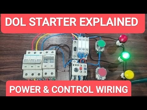 DOL(Direct On Line)Starter Explained |Power & Control Circuit Wiring Tutorial |