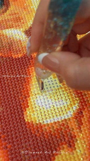 Slowly quieting my mind, one diamond at a time. #diamondpainting #diamondart #crafttherapy