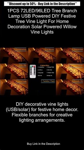 72/96LED USB Tree Branch Lamp