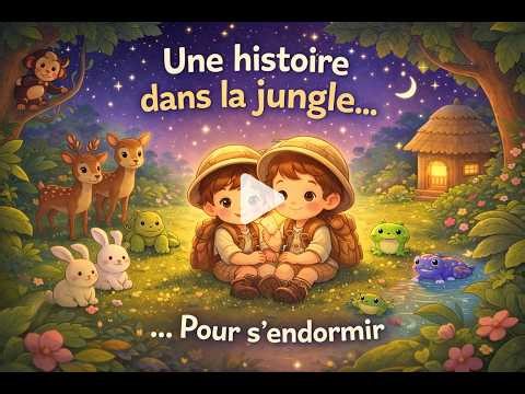Bébé s’endort dans la jungle 🌿 Histoire douce avec animaux 🐰🐢🐵