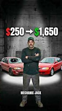 He Bought a $250 Broken Car and Made $1,650 | Mechanic Jack #shorts #mechanic