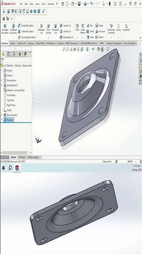 SolidWorks Tutorial: Practice Problem 6.2 #solidworks #solidworkstutorial #cad #revolve #feature