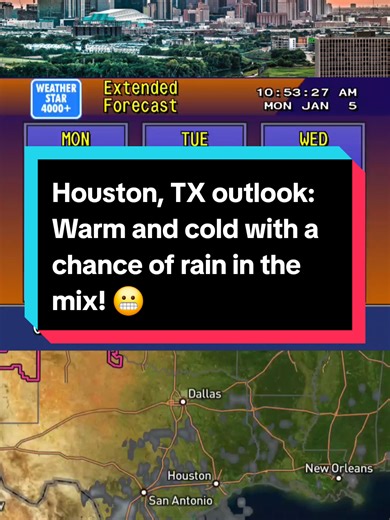 Expect above normal temperatures and humid conditions Monday through Thursday with overnight and morning low clouds and patchy fog, along with a risk of sea fog over the bays and waters. A cold front will cross the area Friday with a chance of showers. #weather #texas #houston #january #news