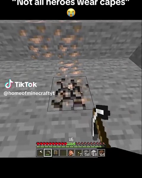 Creeper Explodes and Reveals Hidden Stronghold in Minecraft