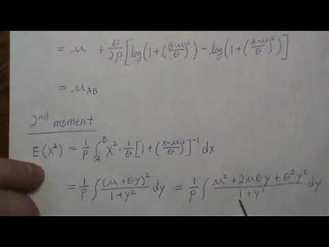 Mean and Variance of a Truncated Cauchy Distribution