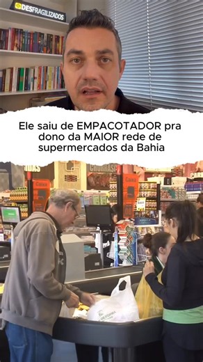 De empacotador a dono da maior rede de supermercados da Bahia. Sem herança, sem investidor, sem milagre. Só trabalho, estratégia e uma reinvenção que salvou o negócio quando o país mudou. Quer entender o que separa quem reclama de quem constrói? Assiste. #empreendedores #supermercados #lojas #negócios #inspiração | DESfragilizados