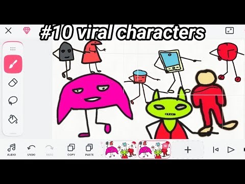 I made 10 Viral Characters in FlipaClip for you | Free Annimation characters