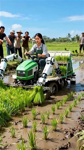 Harvesting process of rice seedlings using an innovative robot