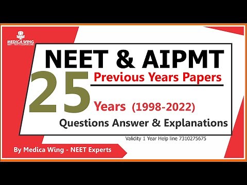 NEET AIPMT Previous Year Question Papers with Solutions PDF (1998-2022) 25 Years papers 1998-2022 |