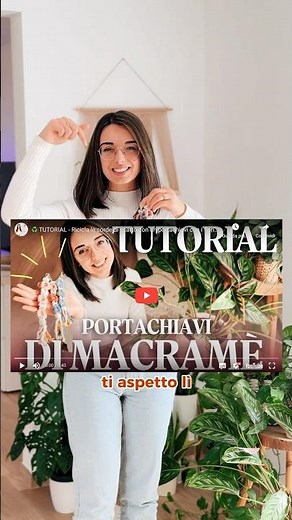 ♻️ Tutorial PORTACHIAVI in Macramè solo con le corde di scarto ♻️ clicca sul video correlato 😘