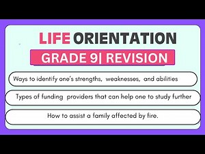 Llife Orientation Grade 9: Revision questions and answers EXPLAINED!