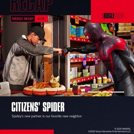 Meet the next generation of Marvel's New Yorkers and peep stylish new Spider-Man suits in this week's Daily Bugle Now recap. Even more headlines: play.st/31wUhIL #MilesMoralesPS5 #BeGreater #BeYourself Découvrez la prochaine génération d’habits new-yorkais du Spider-Man de Marvel dans le résumé hebdomadaire de Daily Bugle Now. Plus de titres ici: play.st/31wUhIL #MilesMoralesPS5 #SoyezPlusGrand #SoyezVousMême | PlayStation
