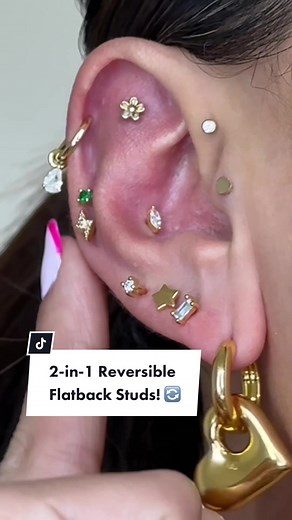 Reversible Flatback Studs for Creative Earring Styling