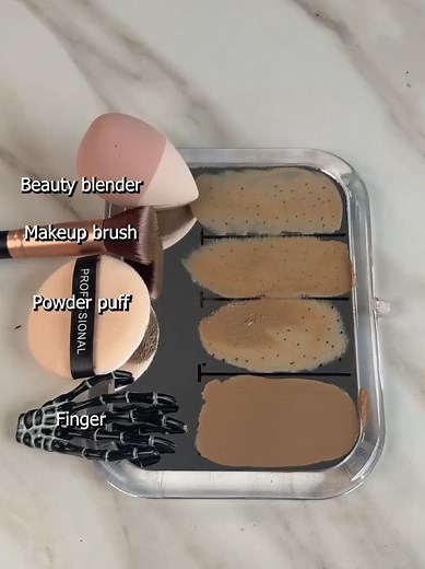 Foundation application comparison #foundationcomparison #makeuptips #beautyhack