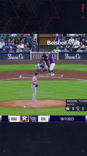 Ezequiel Tovar con triple pone arriba a Colorado 💥💥 Video: MLB #mlb #grandesligas #colorado #houston #venezuela | BeisbolPlay