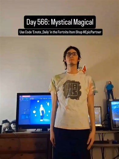 Day 566: Mystical Magical Icon Series Emote V-Bucks 500 Embrace the magic. [Dance Emote] Source:Shop Introduced in:Chapter 6, Season MS2 Release date:Nov 14, 2025 Use Code 'Emote_Daily' in the Fortnite Item Shop! #EpicPartner#Fortnite#Emote