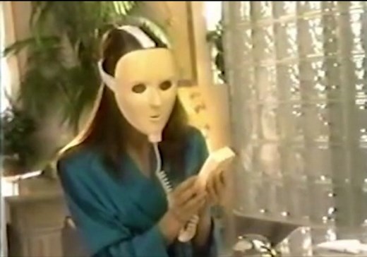 The Rejuvenique Electric Facial Mask (1999), featuring Linda Evans from Dynasty as spokesperson. Worked and looked much like a torture device, this rigid plastic mask is supposed to make users beautiful with electric shocks. Reviewers claimed it felt like a thousand ants were biting their faces! Powered by a 9-volt battery, Rejuvenique is a mask which is supposed to tighten-up facial muscles by injecting electric current into them. Users are expected to endure 15 minutes of this 3-4 times a week