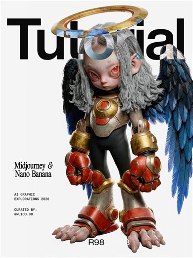 Ruido98 | Digital Designer on Instagram: "This is the workflow I use to create realistic 3D characters ✨ Start by generating the illustration in Midjourney using the parameters shown in the image 🎨 write “prompt” in the comments and I’ll send you the exact Nano Banana prompt I used to convert it into a high-end 3D render 🍌🧠 Keep experimenting, keep learning, and never stop exploring 🚀 #midjourney #nanobanana #ai #aitool"