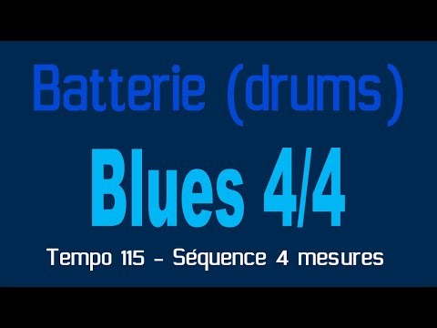 Batterie blues (drums) Tempo 115