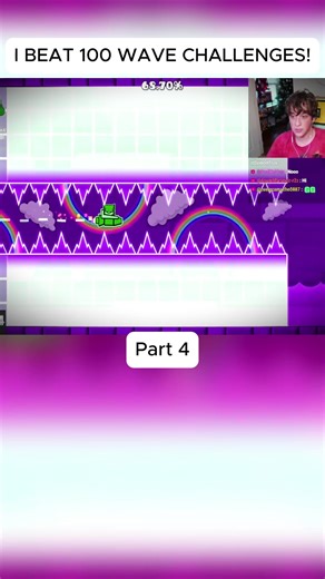 I BEAT 100 WAVE CHALLENGES! #fyp #viral | wave challenge geometry dash