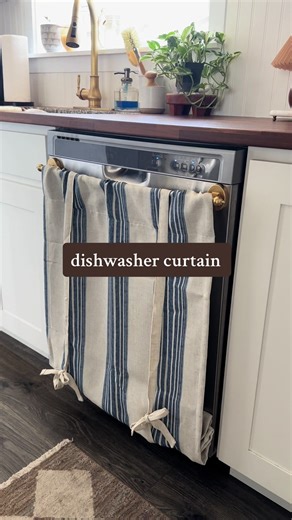 DIY Curtain Ideas to Hide Your Dishwasher