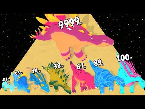 Dino 3D Evolution Run - Level Up Dinosaur Max Level Gameplay (Part 2) Dino Evolution Run 3D