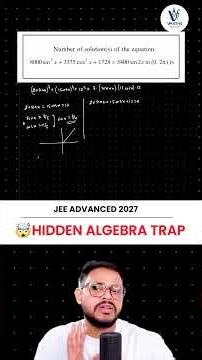 JEE Advanced 2027 | Toughest Trigonometry Question Explained | Hidden Algebra Trap