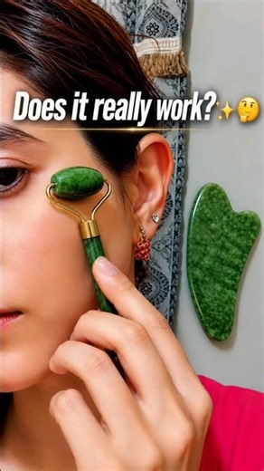 ✨ Gua Sha & Jade Roller: Do They Really Work? 🤔💆‍♀️#GuaSha#Skincare#Shorts