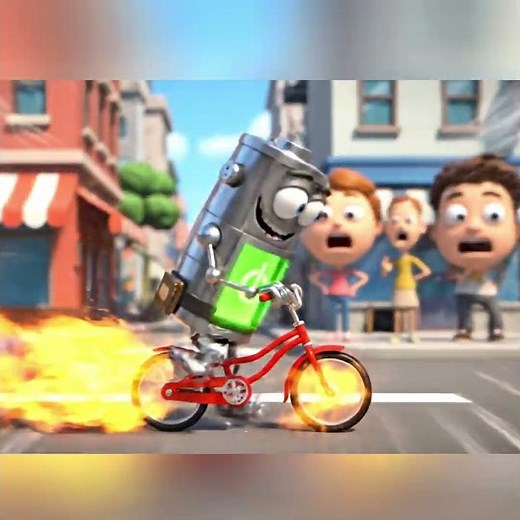 Cartoon Bicycle Goes SUPER SPEED 🚴💨😂 | Funniest 3D Animation #youtubeshorts #shortvideo