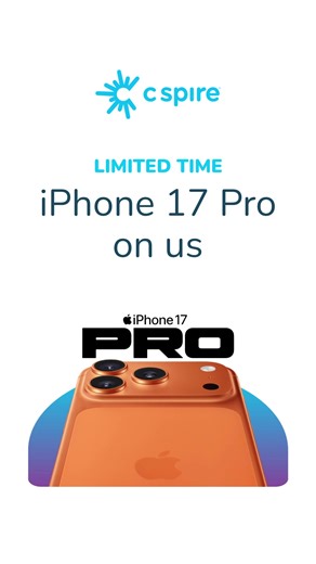 Get the iPhone 17 Pro on us. Only at C Spire. | C Spire