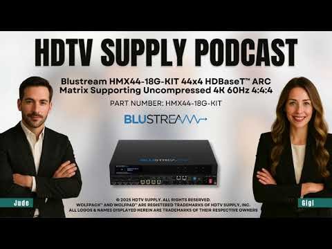 Blustream HMX44-18G-KIT 44x4 HDBaseT™ ARC Matrix Supporting Uncompressed 4K 60Hz 4:4:4